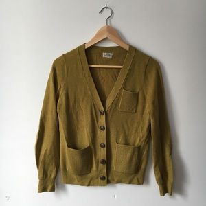 Madewell green cardigan